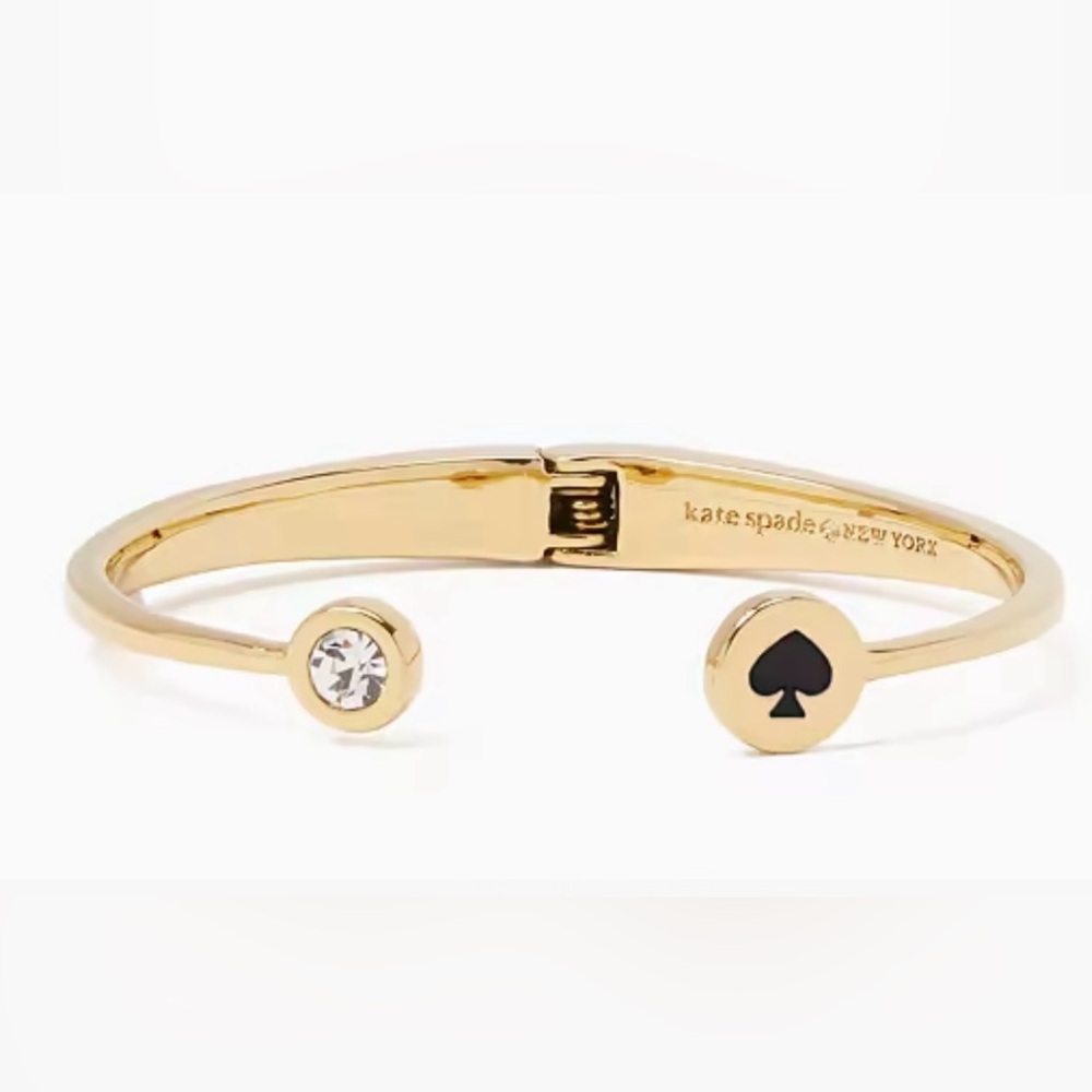 Kate Spade Gold and Black Open Hinge Bracelet